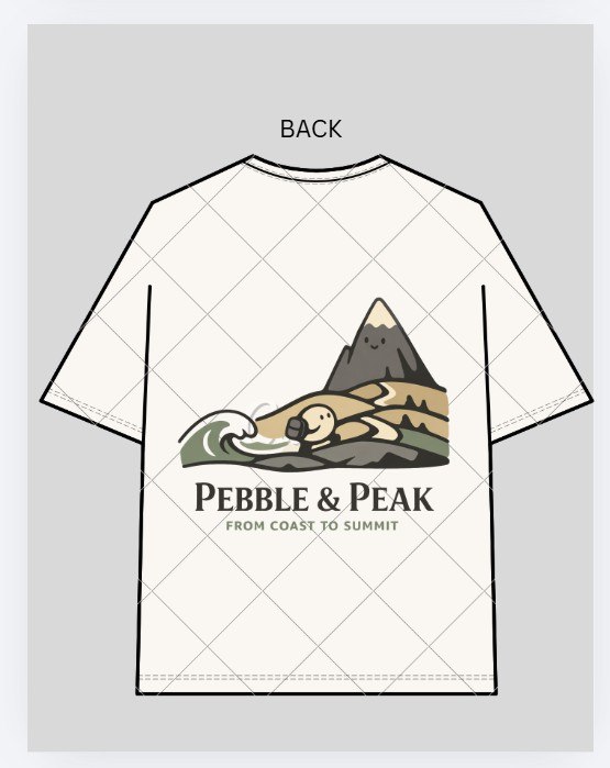Coast to Summit tee — back print sample